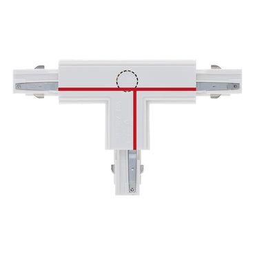 Weißer T-FORM-VERBINDER Right-1