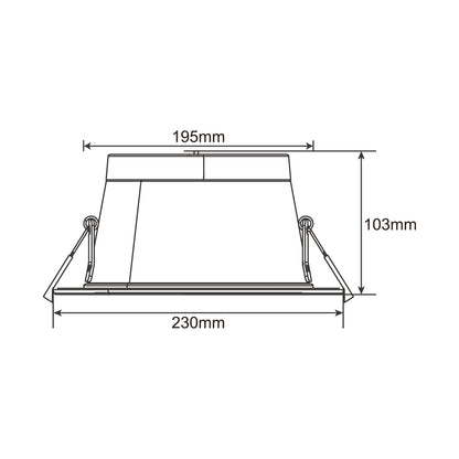 LED Downlight Espa 15W - 30W | Zaagmaat: 195-220MM | Dimbaar