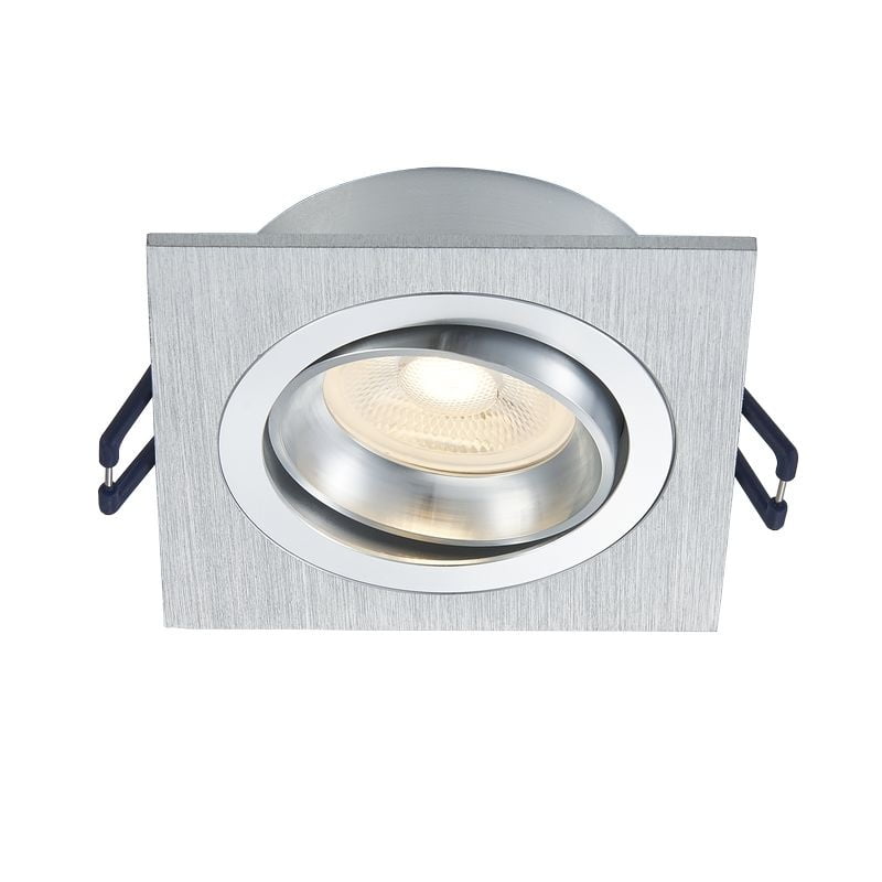 Lage Inbouwspots Ceres - Vierkant - Dimbaar - Geborsteld Aluminium - Outledtl.nl 
