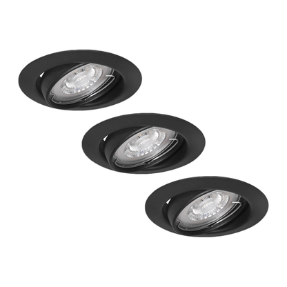 LED Spotjes Damian - Set van 3 stuks -  Dimbaar - Mat zwart - Outledtl.nl 