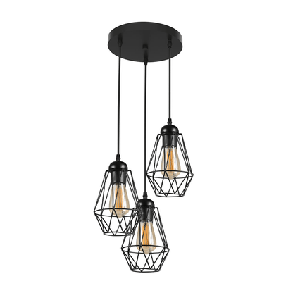 Zwarte Plafondlampen | Incl.Lichtbronnen | E27 fitting | 12W |  Rond - Outledtl.nl 