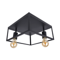 Plafondlampen woonkamer zwart | Incl.Lichtbron | E27 fitting |  8W | 640lm | 2400k - Outledtl.nl 
