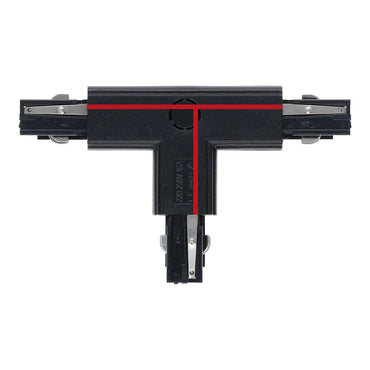 Schwarzer T-FORM-VERBINDER Right-2