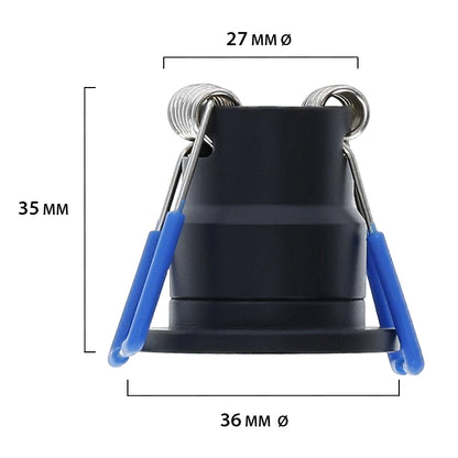 LED Veranda inbouwspot | Ø28mm | 3 W | Dimbaar - Zwart | Bundel 10 Stuks | 2700K - Warm wit - Outledtl.nl 