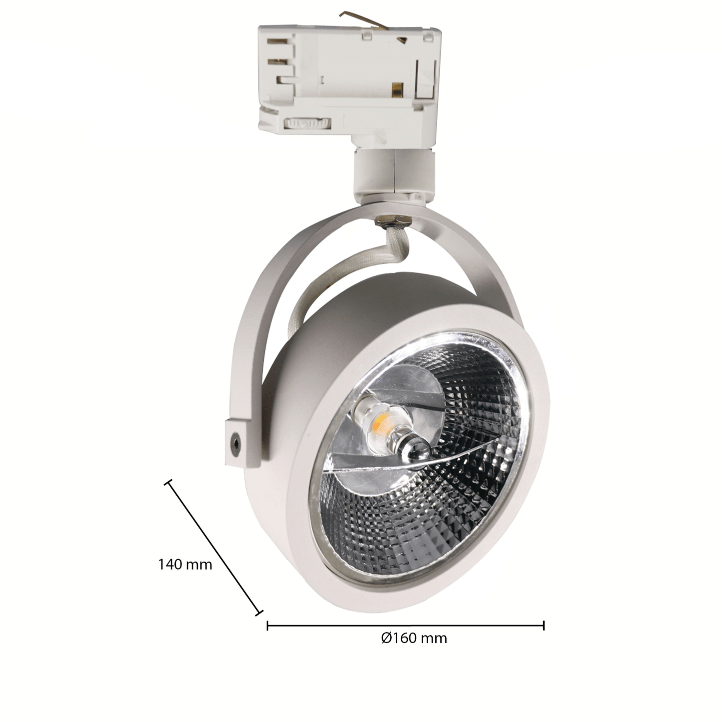 3-Fase Spotjes rail | Inclusief GU10 Fitting |  Wit | AR111 Spot - Outledtl.nl 