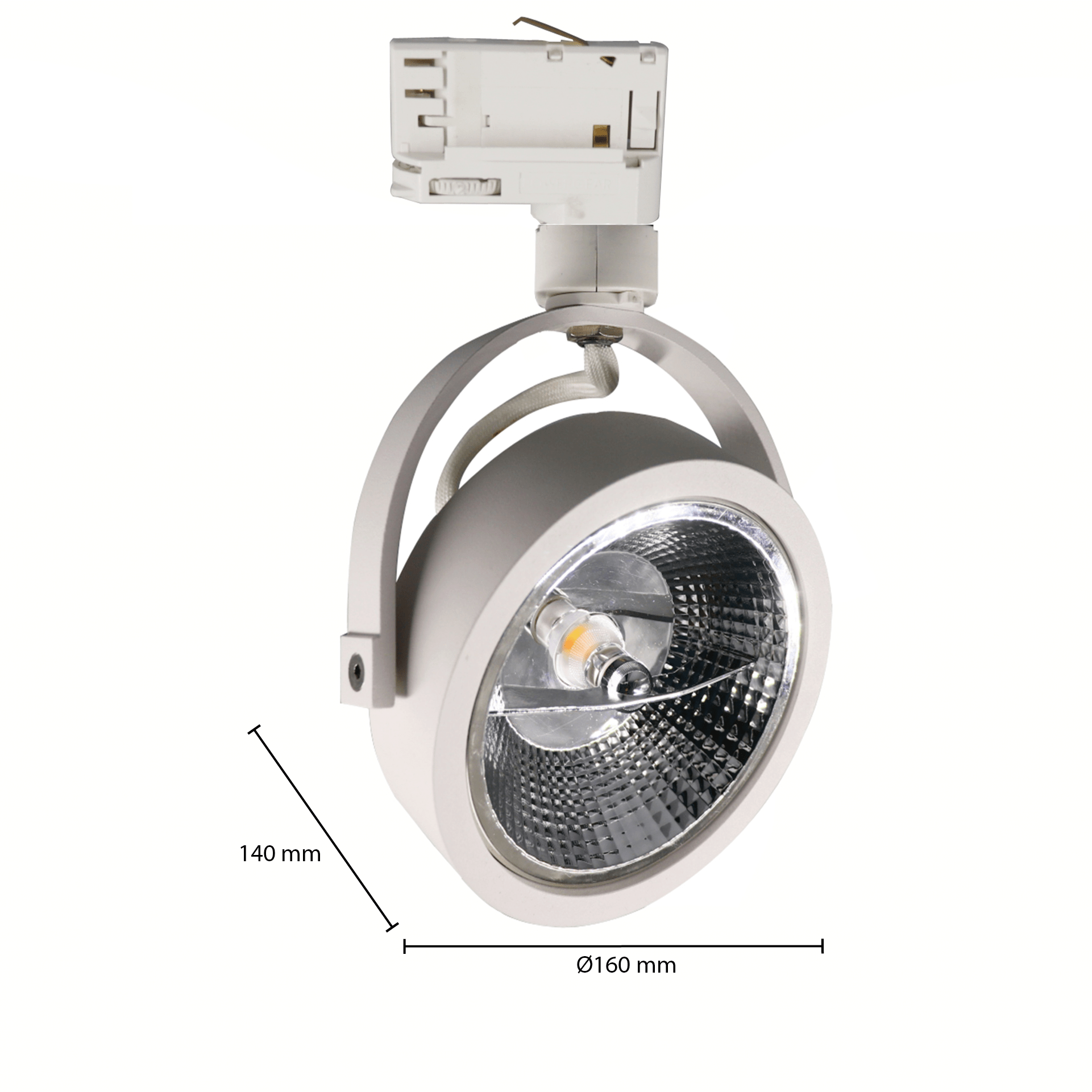 3-Fase Spotjes rail | Inclusief GU10 Fitting |  Wit | AR111 Spot - Outledtl.nl 