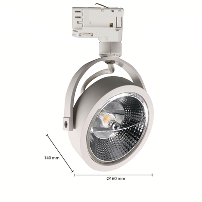 3-Fase Spotjes rail | Inclusief GU10 Fitting |  Wit | AR111 Spot - Outledtl.nl 