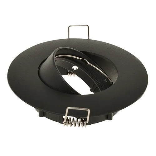 Led Spot Platos  - Mat Zwart - brede rand Ø100 mm - Dimbaar - Outledtl.nl 