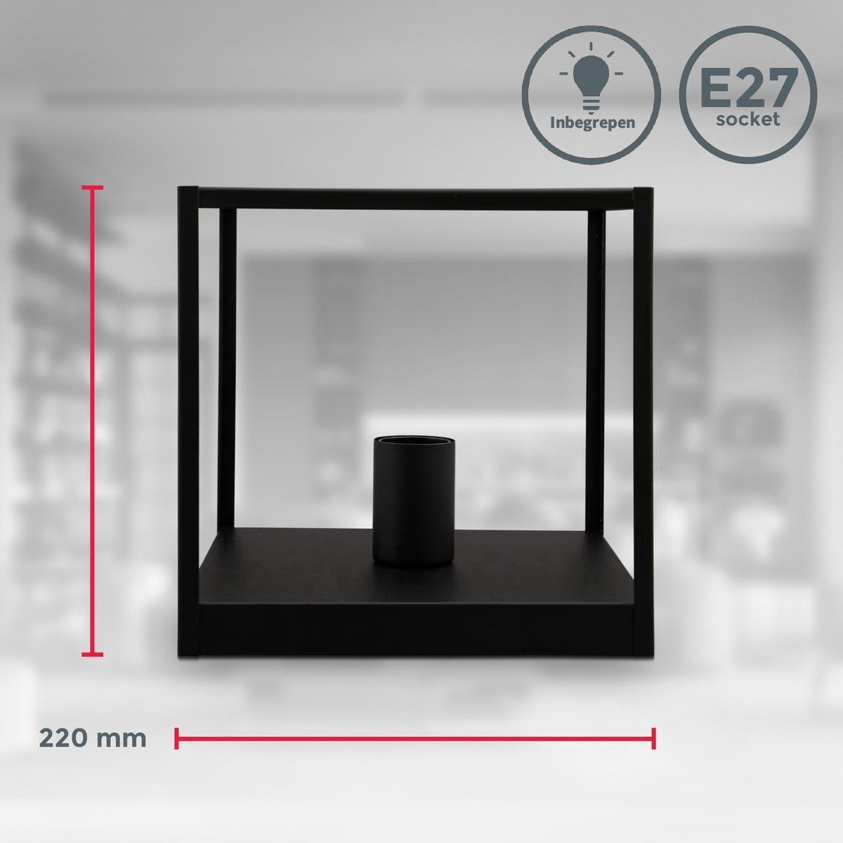 Plafondlampen slaapkamer zwart | Incl.Lichtbron | E27 fitting | 4W | 320lm | 2400k - Outledtl.nl 